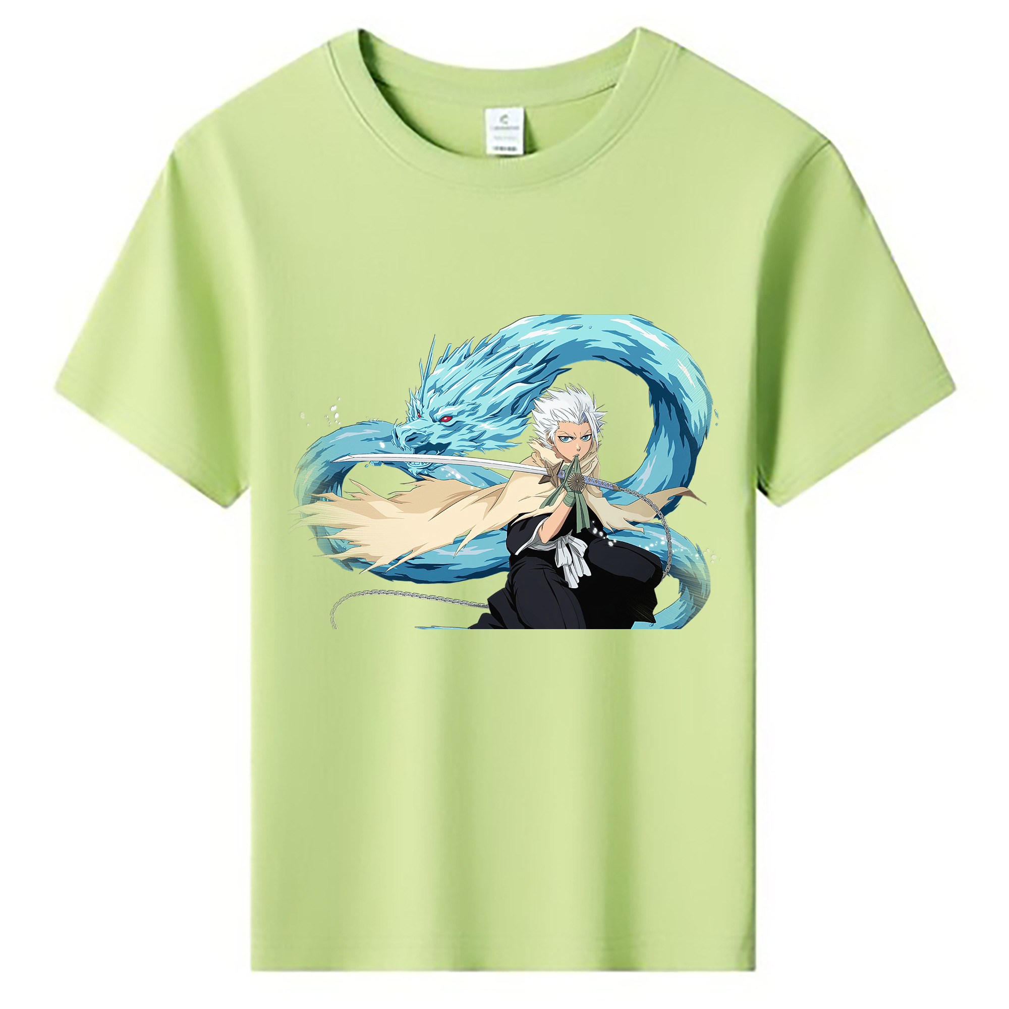 （画像用） ブリーチ 日番谷冬獅郎（ひつがや とうしろう） BLEACH Hitsugaya Toushirou 綿100％キッズTシャツ（フロントプリント）